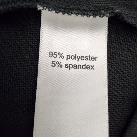 Maurices Womens Shift Dress Solid Lattice Neck Black XXL Mini Relaxed Stretch - Picture 8 of 10